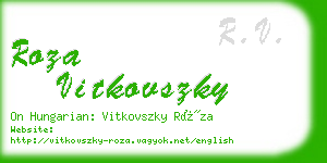 roza vitkovszky business card